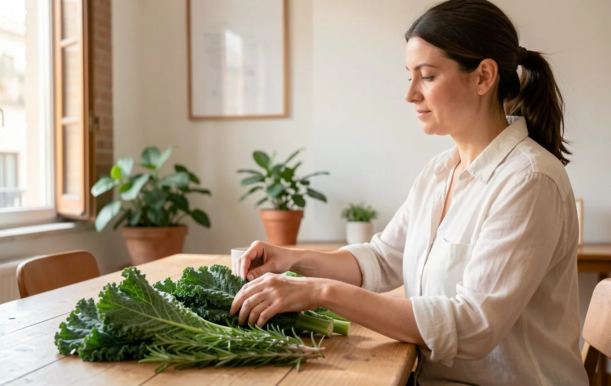 Fresh organic greens